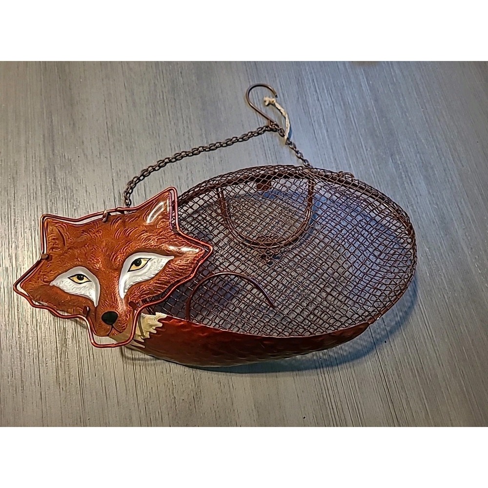 Evergreen Enterprises, Inc Resting Fox Mesh Decorative Bird Feeder Large Seed